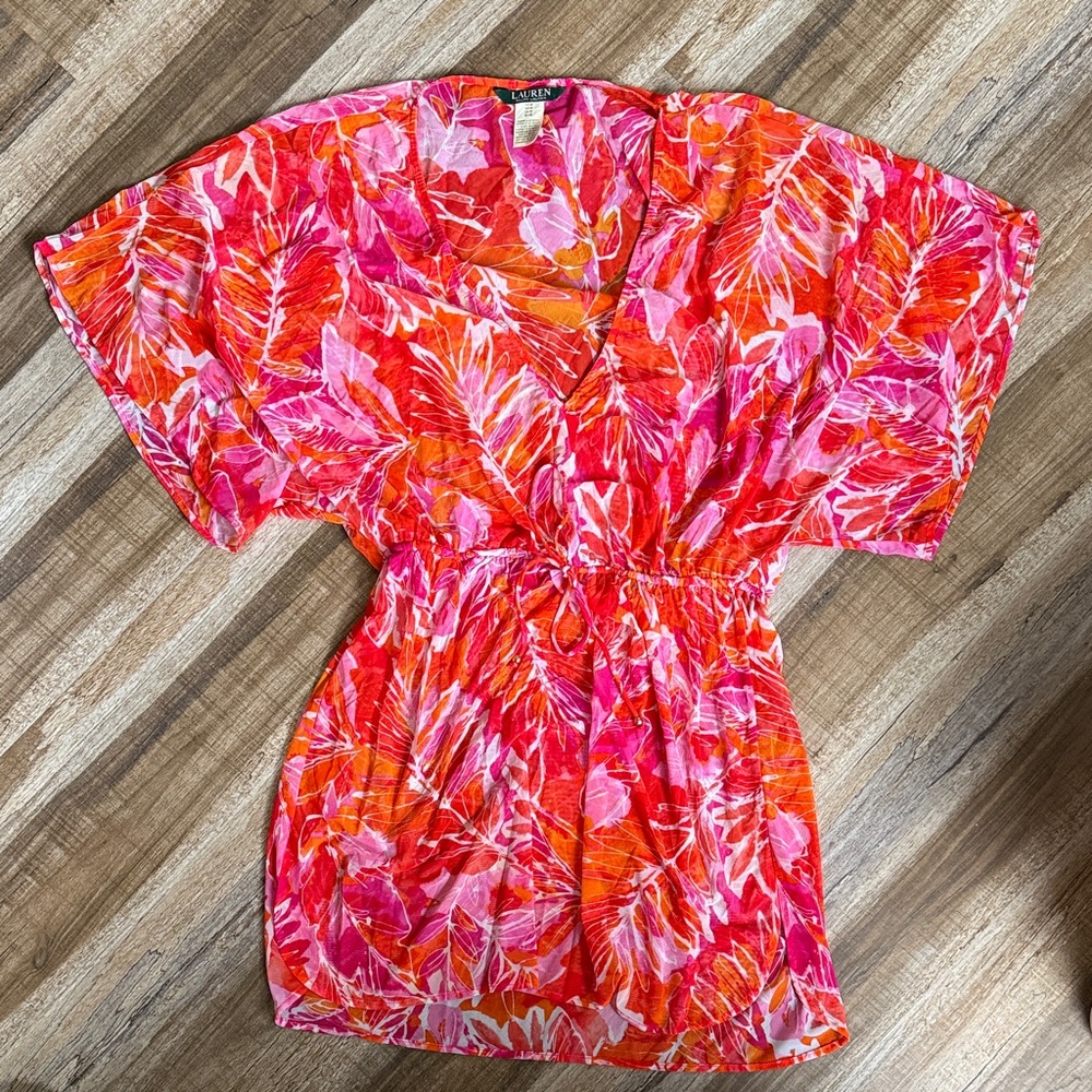 Ralph Lauren Pink and Orange Swim Coverup